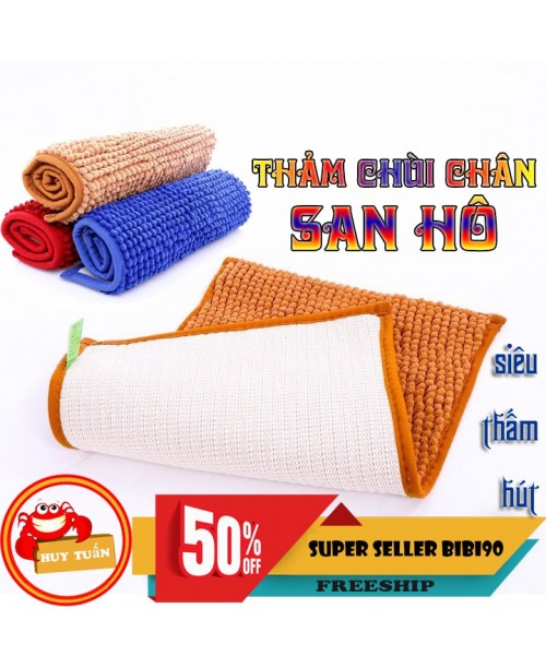 Thảm chùi chân san hô thấm hút tốt